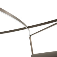 Aico Metro Lights Queen Canopy Bed Bedroom Set Midninght