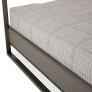 Aico Metro Lights Queen Canopy Bed Bedroom Set Midninght