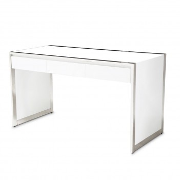 Aico State St. Writing Desk Glossy White