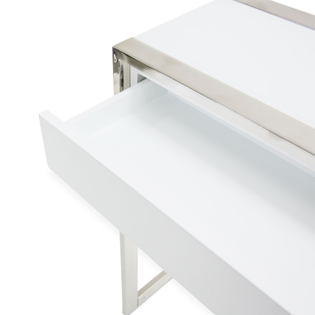 Aico State St. Console Table Glossy White
