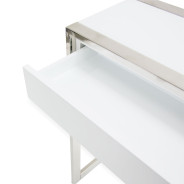 Aico State St. Console Table Glossy White