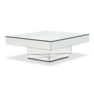 Aico Montreal Square Cocktail Table W/ Glass Top