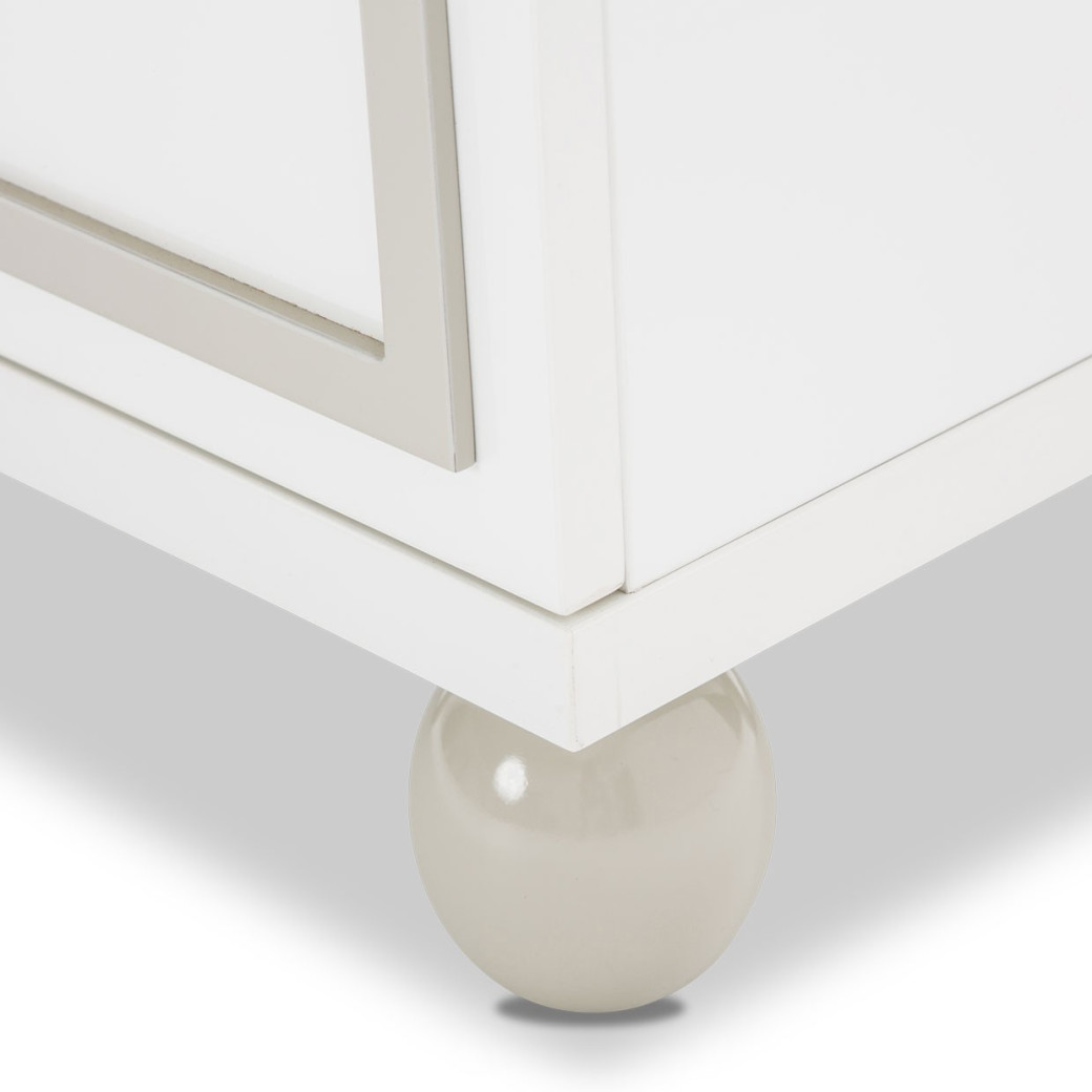 Michael Amini Sky Tower Bedroom Set White Cloud Finish