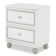 Michael Amini Sky Tower Bedroom Set White Cloud Finish