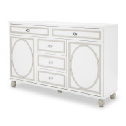 Michael Amini Sky Tower Bedroom Set White Cloud Finish