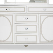 Michael Amini Sky Tower Bedroom Set White Cloud Finish