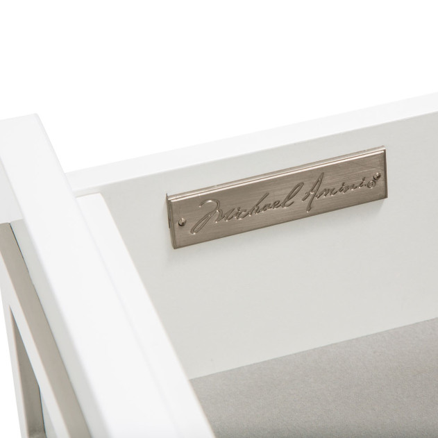 Michael Amini Sky Tower Bedroom Set White Cloud Finish