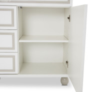 Michael Amini Sky Tower Bedroom Set White Cloud Finish