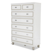 Michael Amini Sky Tower Bedroom Set White Cloud Finish