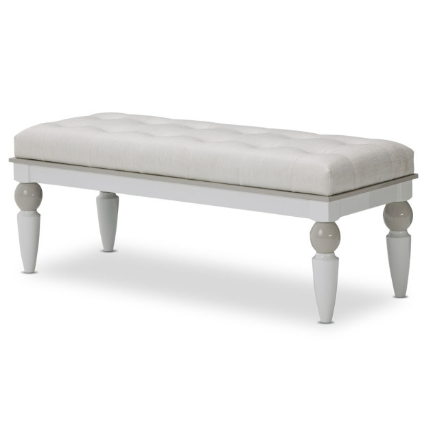 Michael Amini Sky Tower Bedroom Set White Cloud Finish