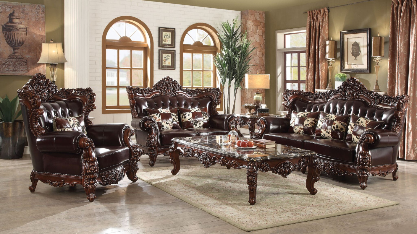 53070 Forsythia Collection Espresso Top Grain Leather/ Walnut