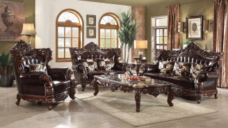 53070 Forsythia Collection Espresso Top Grain Leather/ Walnut