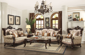 51050 Shalisa Sofa collection by Acme wing back style Walnut