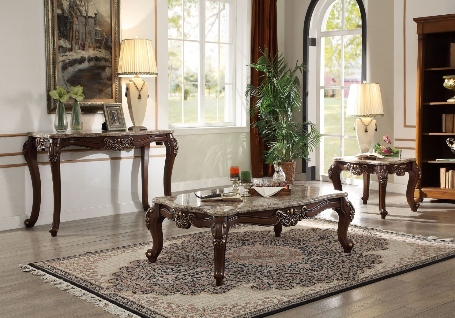 50690 Mehadi Sofa collection by Acme Fabric/ Walnut Finish