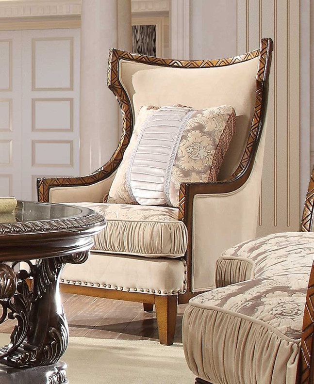 HD 823 Homey Design upholstery living room set Victorian