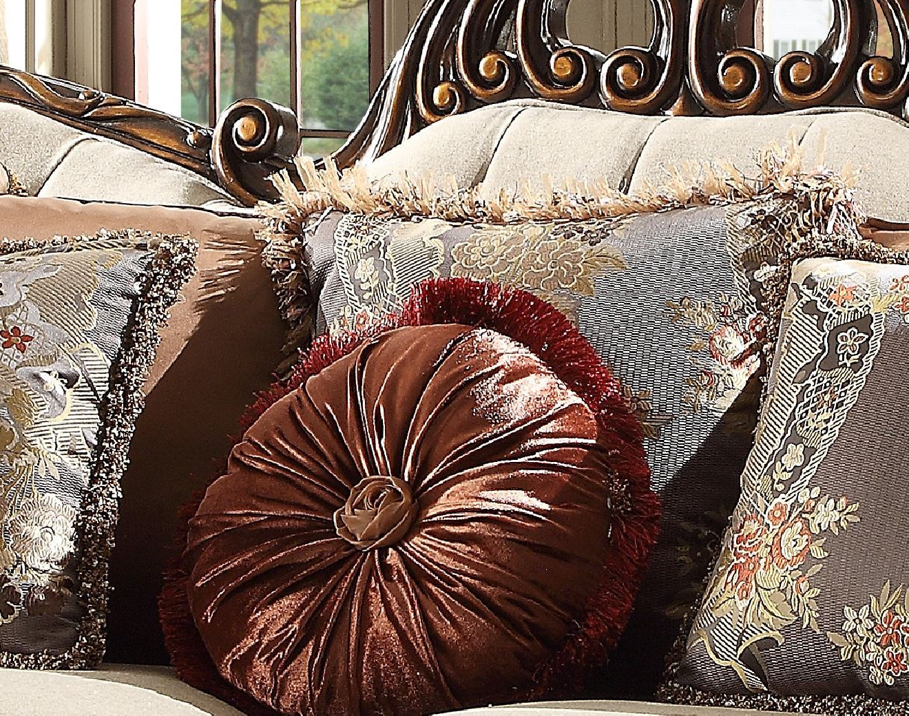 HD 1623 Homey Design upholstery living room set Victorian, European & Classic design Sofa Set
