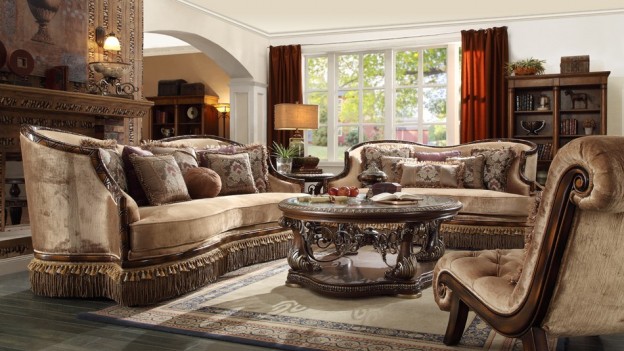 HD 1631 Homey Design upholstery living room set Victorian, European & Classic design Sofa Set