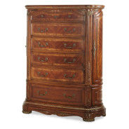 Aico by Michael Amini Cortina 6 Drawer Chest in Honey Walnut