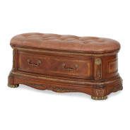 Aico by Michael Amini Cortina leather bedside bench