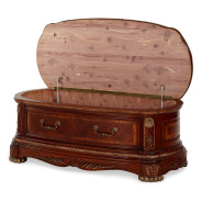 Aico by Michael Amini Cortina leather bedside bench