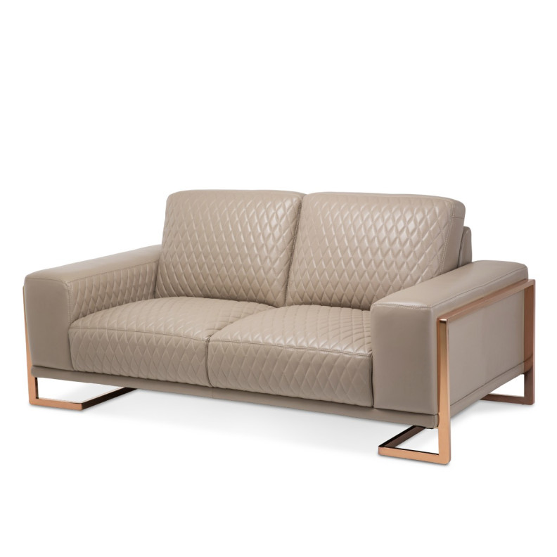 Aico by Michael Amini Mia Bella Gianna Leather Loveseat