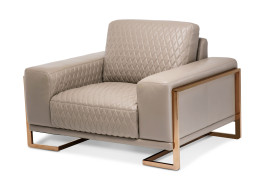 Aico by Michael Amini Mia Bella Gianna Leather Chair 1/2
