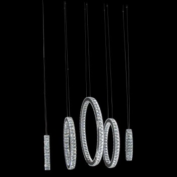 Aico by Michael Amini Lighting Solar Hoops LED Chandelier Large