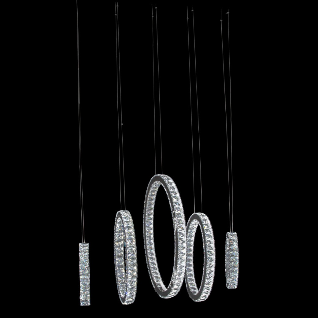Aico by Michael Amini Lighting Solar Hoops LED Chandelier Large