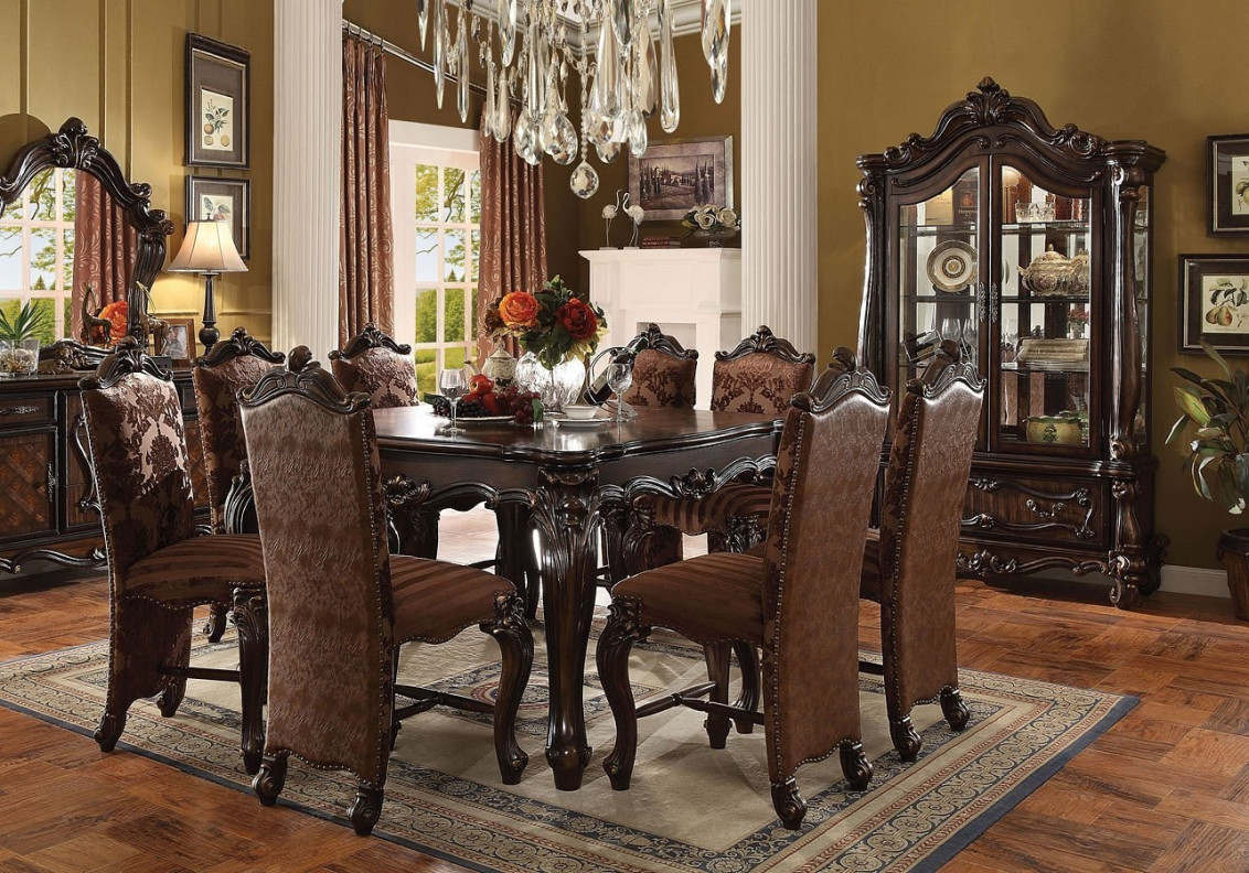 61155 Acme Counter Height Table Cherry Oak Finish