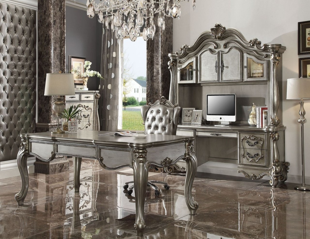 92820 Acme Office set Versailles II Collection Silver / Antique