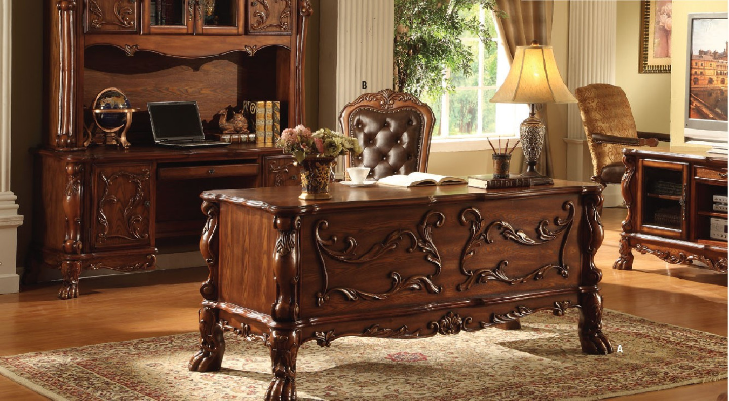 12169 Cherry Oak Finish Home Office set Acme Dresden Collection