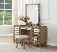 23790Q Antique Gold Finish Bedroom Orianne Collection By Acme Furniture