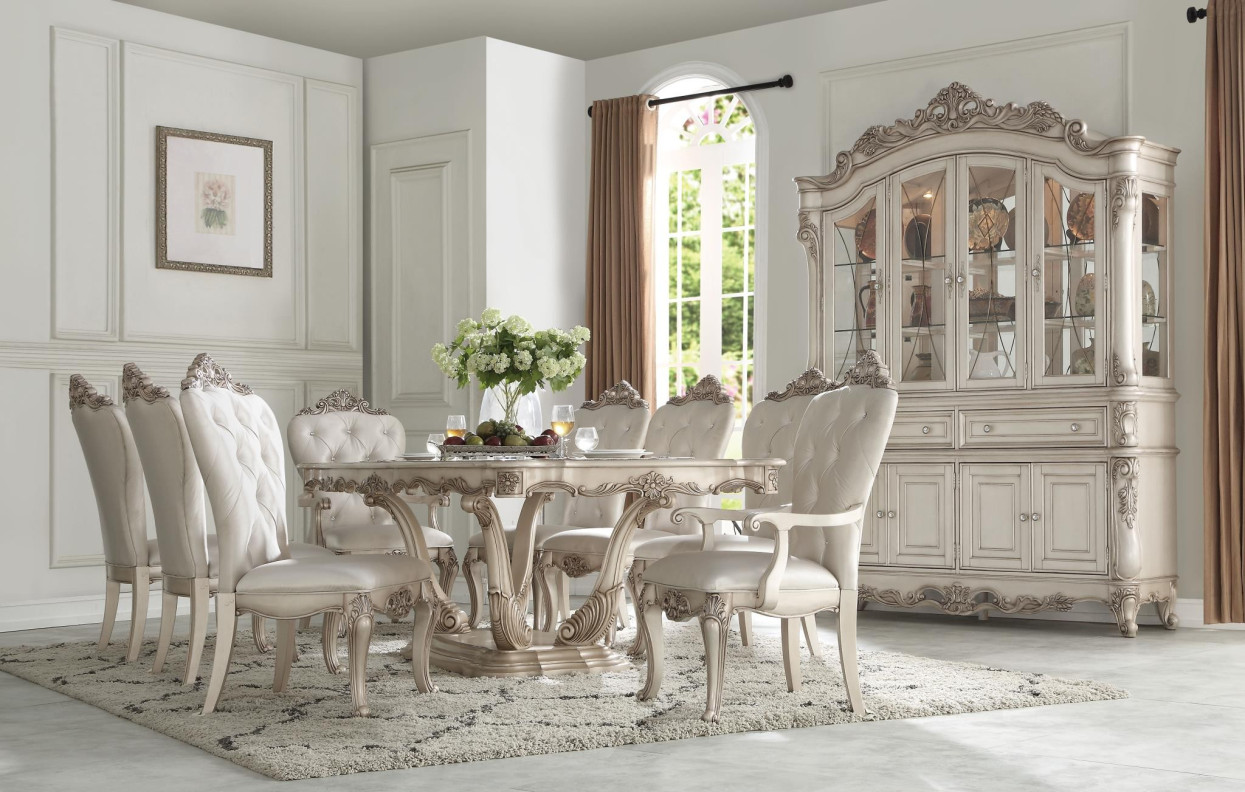 67440 Antique White Finish Dining Room Gorsedd Collection by Acme Furniture