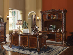 92125 Cherry Finish Home Office Set Acme Vendome Collection