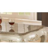 83540 Occasional Tables Pearl White Finish Marble Top by Acme Furniture