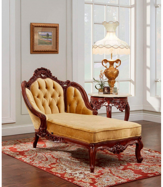 643 DJ Polrey French Provincial Style Chaise Lounge Chair