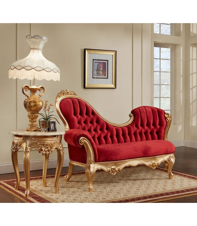657 ALJ Polrey French Provincial Style Right Chaise Lounge Chair