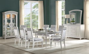 61800 Dining Room Platinum Finish Maverick Collection by Acme Furniture