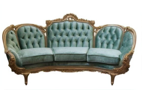 634A Italian Velvet Sofa & Loveseat - French Provincial Style Living Room By Polrey International Furnishing