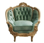 634A Italian Velvet Sofa & Loveseat - French Provincial Style Living Room By Polrey International Furnishing