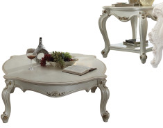 86880 Antique Pearl Finish Ocassional Tables Acme Picardy Collection