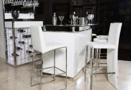 Bar Glossy White Glossy White State St. Collection By Michael Amini