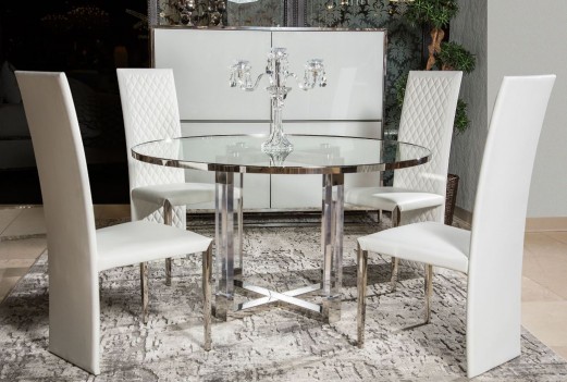 Round Dining Table W/Glass...