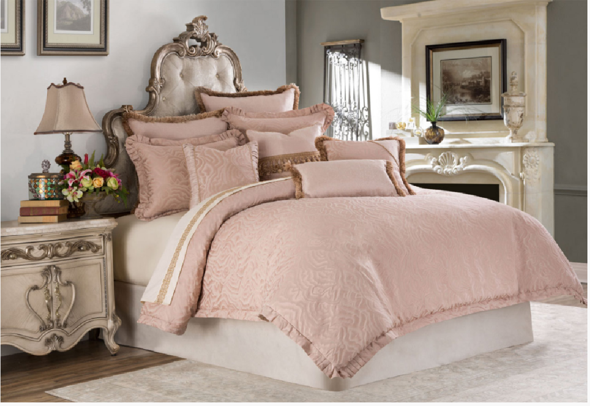 Fontaine 10PC King Comforter Set Quartz By Michael Amini BCS-KS10-FONTN-QTZ