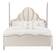 Malibu Crest -V129 Bedroom Set Collection By Michael Amini .Scalloped Poster Bed