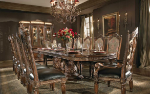Rectangular Dining Table Set  Villa Valencia Collection By Michael Amini
