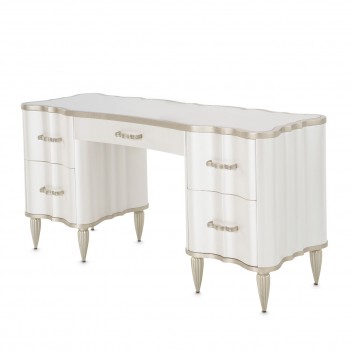 Pearl Finish Desk London Place Collection By Michael Amini