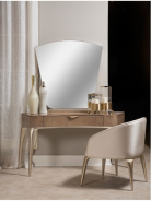 Vanity/Writing Desk & Mirror Blush Malibu Crest -V129 By Michael Amini