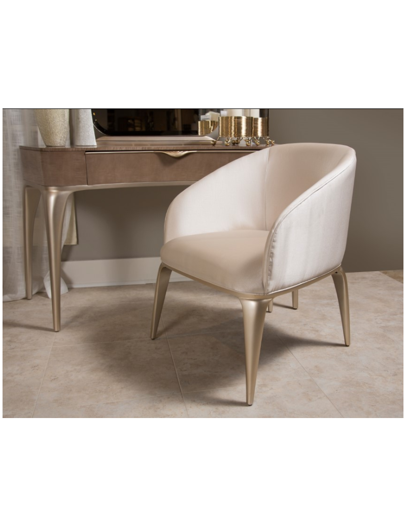 Vanity/Writing Desk & Mirror Blush Malibu Crest -V129 By Michael Amini