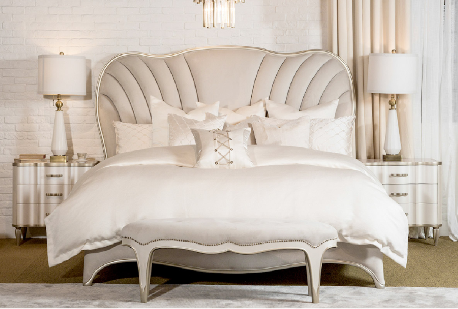 London Place Upholstered Panel Bedroom Set by Michael Amini